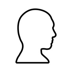 Human head and think concept represented by man icon. Isolated and flat illustration