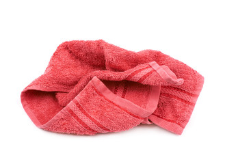 Crumpled kitchen towel isolated