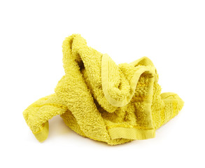 Crumpled kitchen towel isolated