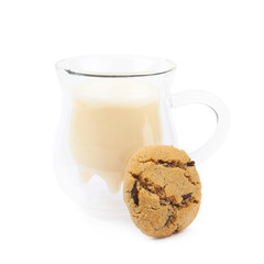 Chocolate chip cookie isolated