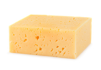 Chese block on white