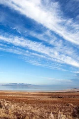 Foto op Plexiglas great salt lake in background with mountains in utah © pureradiancecmp