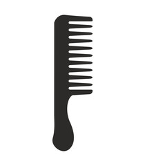 Hair salon and barber shop concept represented by comb icon. Isolated and flat illustration - obrazy, fototapety, plakaty