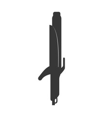 Hair salon and barber shop concept represented by iron icon. Isolated and flat illustration