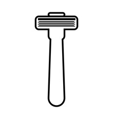 Hair salon and barber shop concept represented by razor icon. Isolated and flat illustration