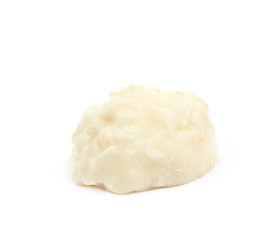 White chocolate candy isolated
