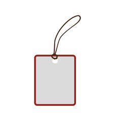 Label concept represented by white tag icon. Isolated and flat illustration