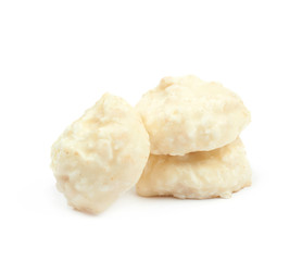 White chocolate candy isolated