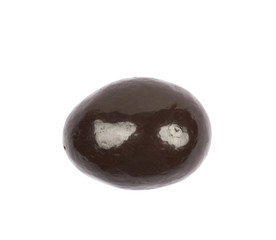 Chocolate coated almond nut isolated