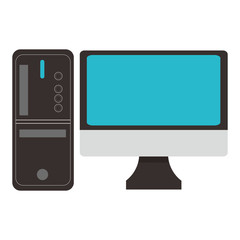 flat design simple computer icon vector illustration