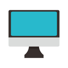 flat design simple computer icon vector illustration
