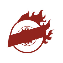 Label concept represented by hot deal icon. Isolated and flat illustration