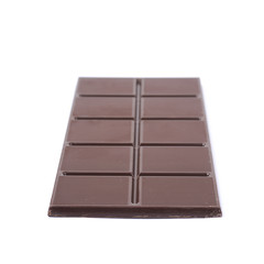 Single chocolate bar isolated