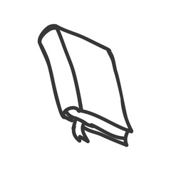 Sketch concept represented by book icon. Isolated and flat illustration