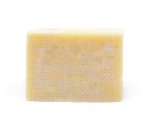 Piece of cheese isolated