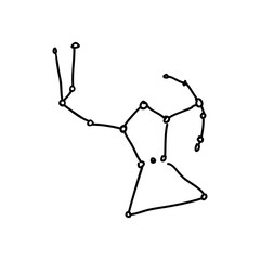 Sketch and science concept represented by star icon. Isolated and flat illustration