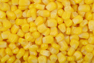Surface coated with the canned corn