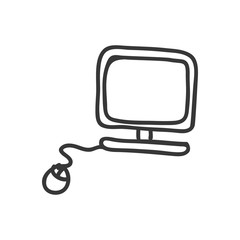 Sketch concept represented by computer icon. Isolated and flat illustration