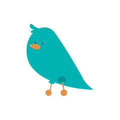Cute animal concept represented by bird cartoon icon. Isolated and flat illustration