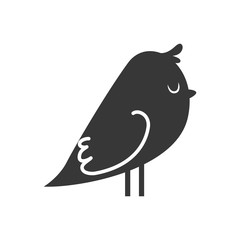 Cute animal concept represented by bird cartoon icon. Isolated and flat illustration