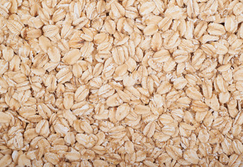 Surface coated with oatmeal flakes