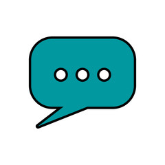 Communication concept represented by bubble icon. Isolated and flat illustration