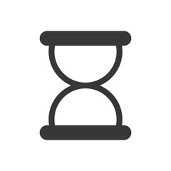 Time concept represented by hourglass icon. Isolated and flat illustration