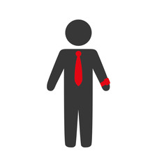 Wearable technology concept represented by Pictogram and watch icon. Isolated and flat illustration