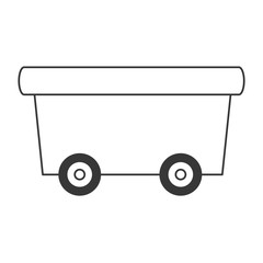 flat design toy wagon icon vector illustration