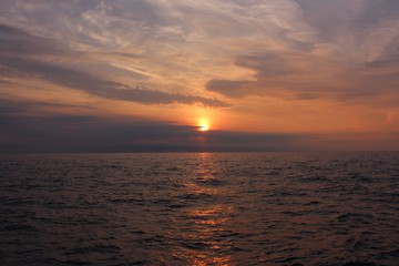 Sun over water