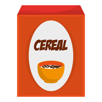 flat design cereal box icon vector illustration