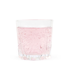 Rocks glass of lemonade isolated