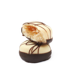 Chocolate confection candy isolated