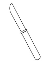 flat design dining knife icon vector illustration