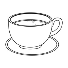 flat design coffee cup icon vector illustration
