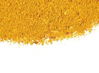 Surface coated with powdered curry