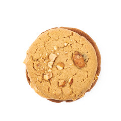 Peanut butter homemade cookie isolated