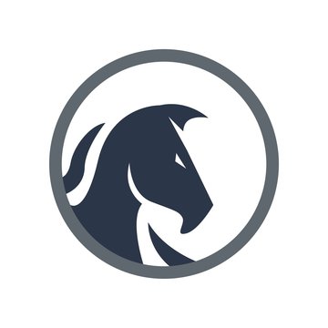 Horse logo animal icon vector
