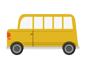 flat design single bus icon vector illustration
