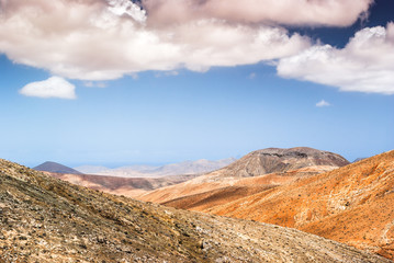 Beautiful volcanic landscape of Fuerteventura. Canary Islands. Spain