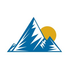 Mountain design symbol logo vector