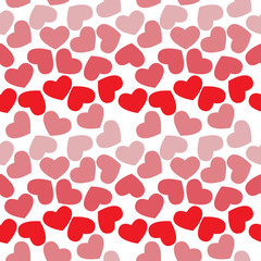 Seamless geometric pattern with hearts. Vector repeating texture.