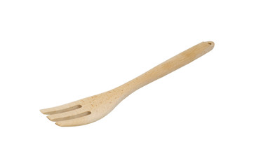 Wooden fork Cooking Isolated