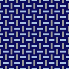 Weaving seamless pattern background; blue color.