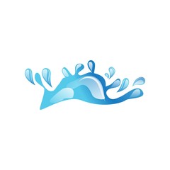 Water Splash logo symbol vector