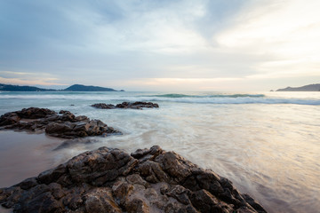Fototapeta na wymiar Sunset at the Patong beach , Phuket island