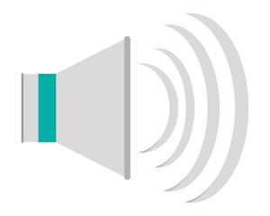 flat design single speaker icon vector illustration