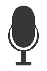 flat design retro microphone icon vector illustration