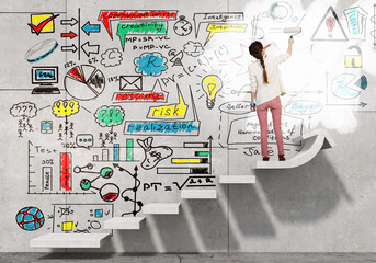 Her creative approach to business . Mixed media