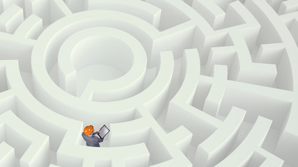 Problem solving concept Mixed media . Mixed media